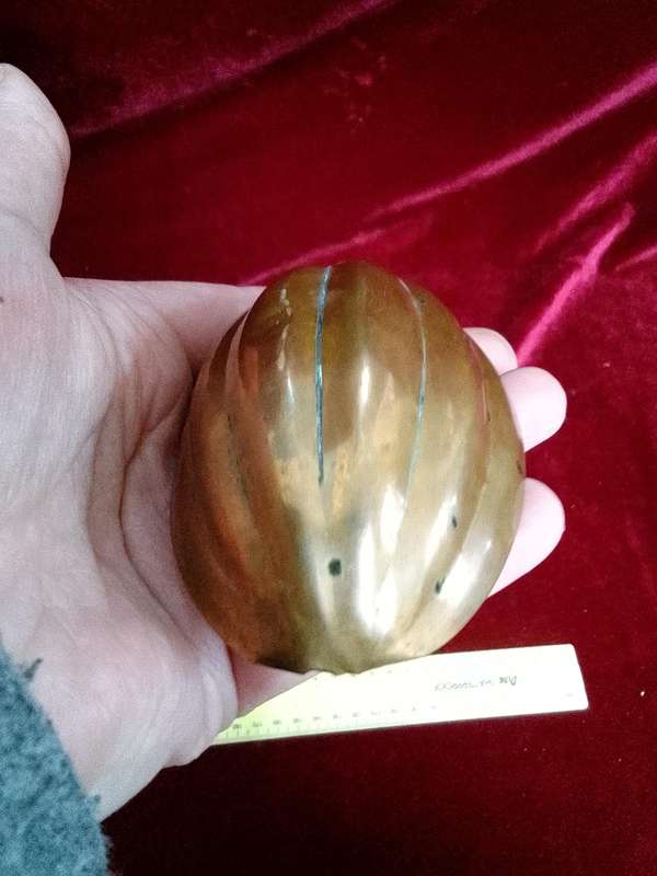 Beautiful Antique French Copper Madeleine Mould With Hanging Ring - Good Condition