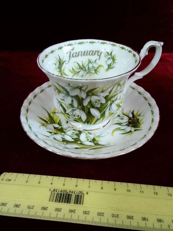 Beautiful Royal Albert Snowdrops Deo" Flower Of The Month" January Fine Bone China -Made In England