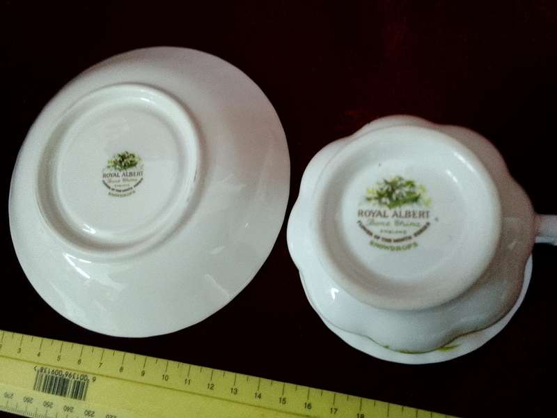 Beautiful Royal Albert Snowdrops Deo" Flower Of The Month" January Fine Bone China -Made In England