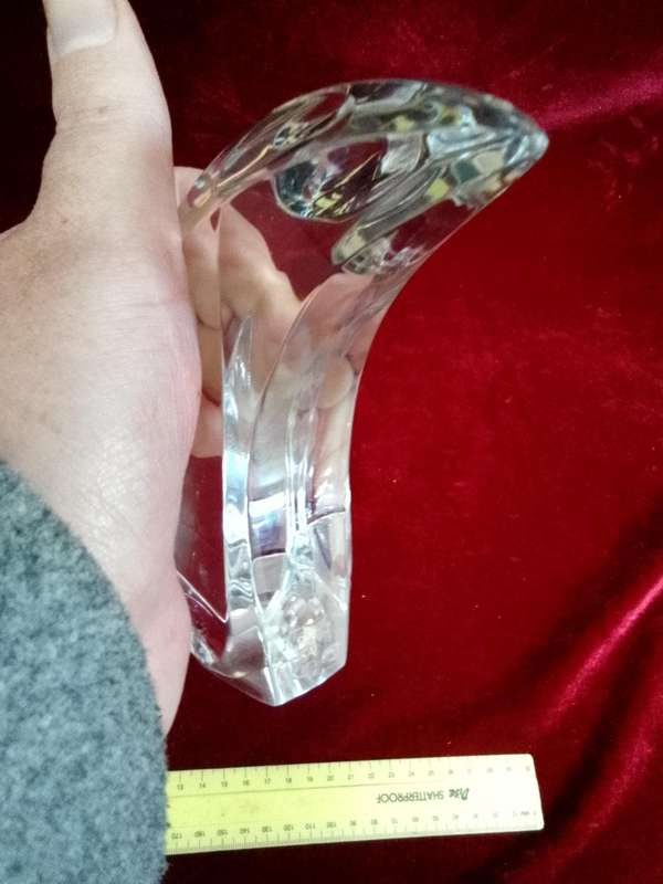 Beautiful Cristal Saint Louis France Eagle Head Art Statue - Good Condition