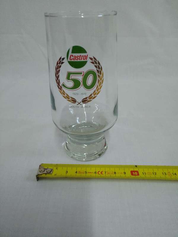 Collectable Vintage Glass - Commemorating 50 Years Of Castrol South Africa From 1929 - 1979