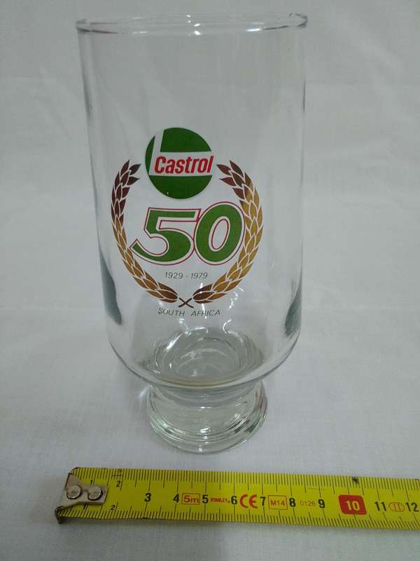 Collectable Vintage Glass - Commemorating 50 Years Of Castrol South Africa From 1929 - 1979