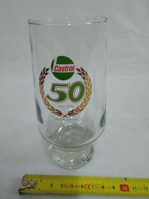 Collectable Vintage Glass - Commemorating 50 Years Of Castrol South Africa From 1929 - 1979