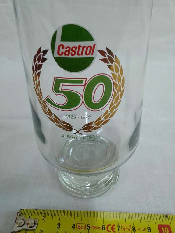 Collectable Vintage Glass - Commemorating 50 Years Of Castrol South Africa From 1929 - 1979