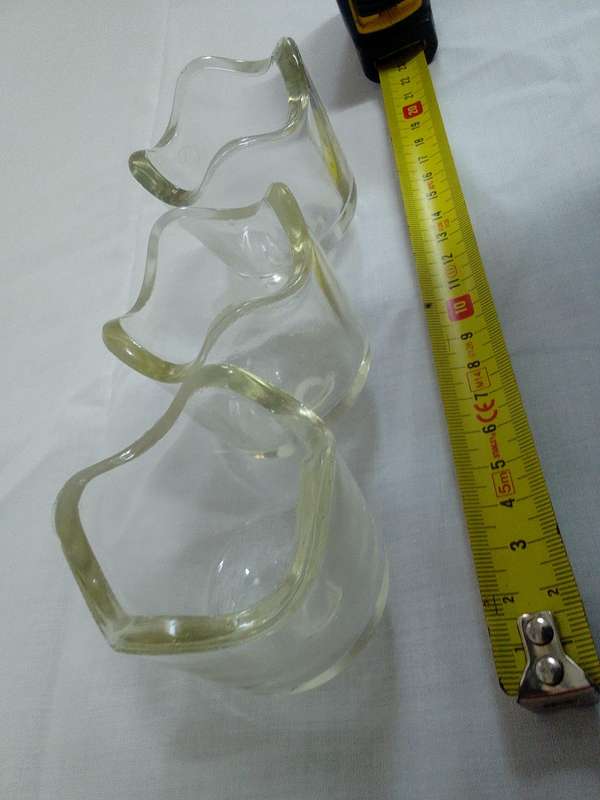 Antique Collection Of Three Glass Pie Funnels - X2 Pyrex Brands And One No Name- Good Codition