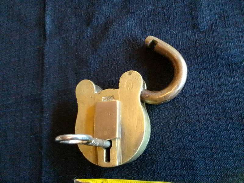 Beautiful Vintage Heavy Solid Brass HoldFast Secure - Level Two Padlock With Key - Made In England