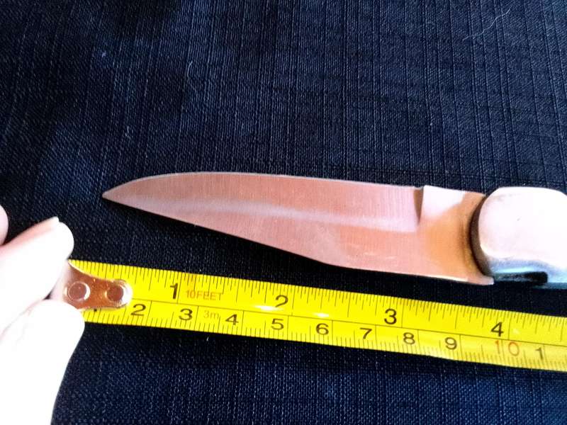 Stunning Stainless Steel Single Blade Folding Pocket Knife With Wooden Handle-Good Condition
