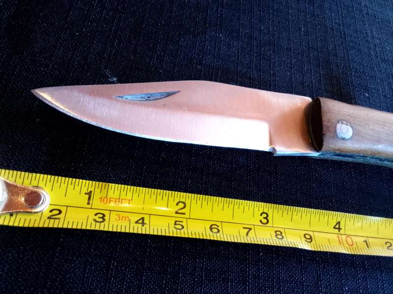 Stunning Stainless Steel  Folding Pocket Knife With Corkscrew And Wooden Handle-Good Condition