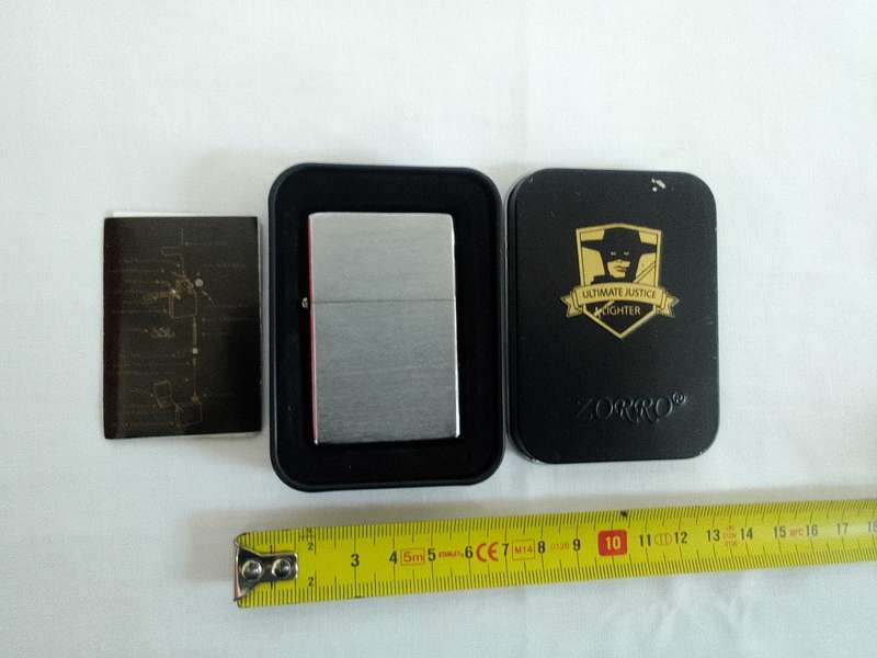 Stunning Zorro Ultimate Justice Lighter- 22HK - Brass - In Original Box- Good Condition