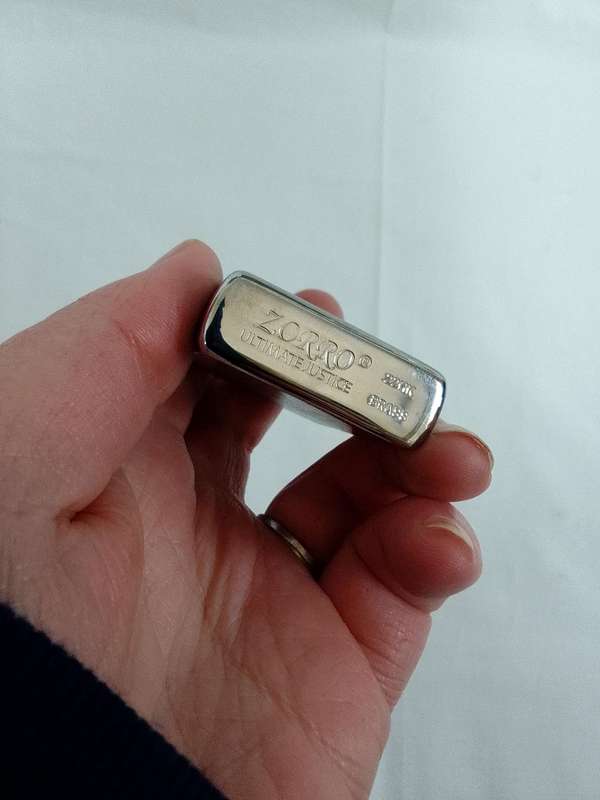 Stunning Zorro Ultimate Justice Lighter- 22HK - Brass - In Original Box- Good Condition
