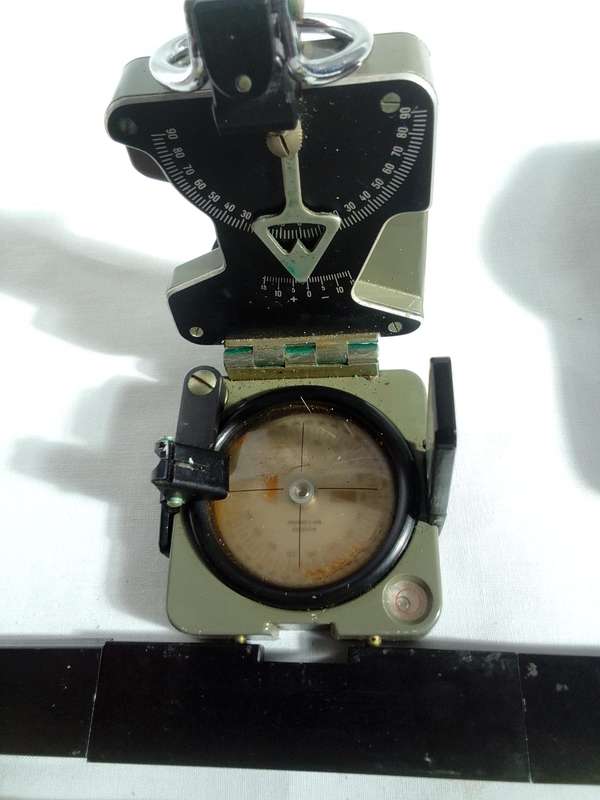 Meridian Prismatic Compass and Clinometer -Made In Switzerland-In Leather Pouch With Accesories