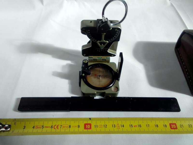 Meridian Prismatic Compass and Clinometer -Made In Switzerland-In Leather Pouch With Accesories