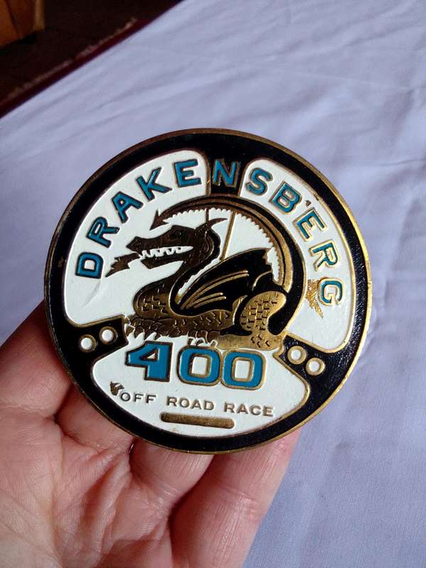 Vintage Drakensberg 400 Off Road Race Plakette / Badge - Good Condition