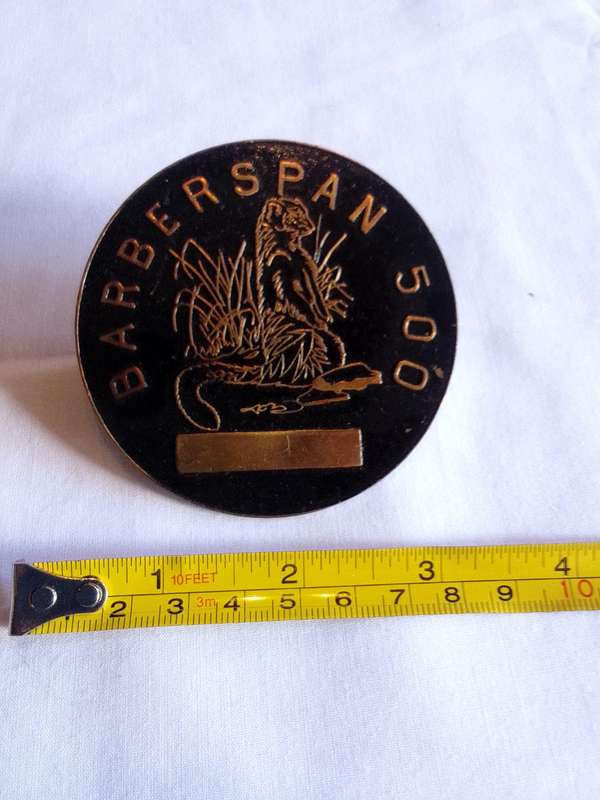 Two X Barberspan 500 Rally Badges - Bidding On One - In Excellent Condition