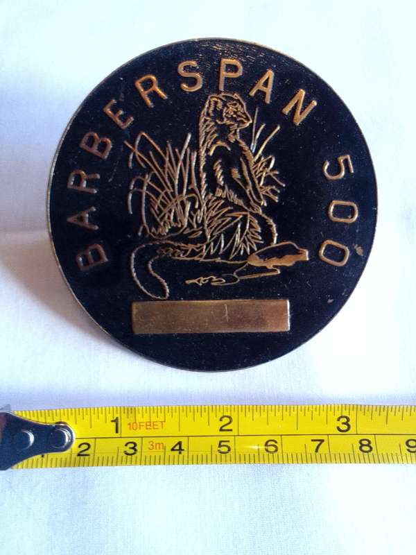 Two X Barberspan 500 Rally Badges - Bidding On One - In Excellent Condition