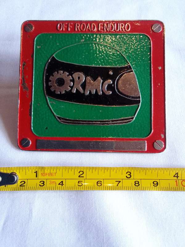 Stunning Red And Green Vintage RMC - Off Road Enduro Badge
