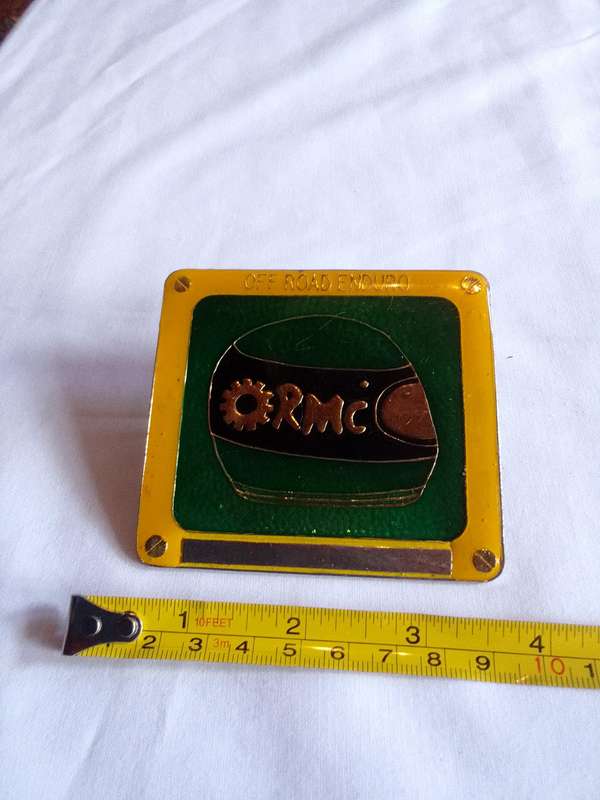 Stunning Green And Yellow Vintage RMC - Off Road Enduro Badge - Good Condition