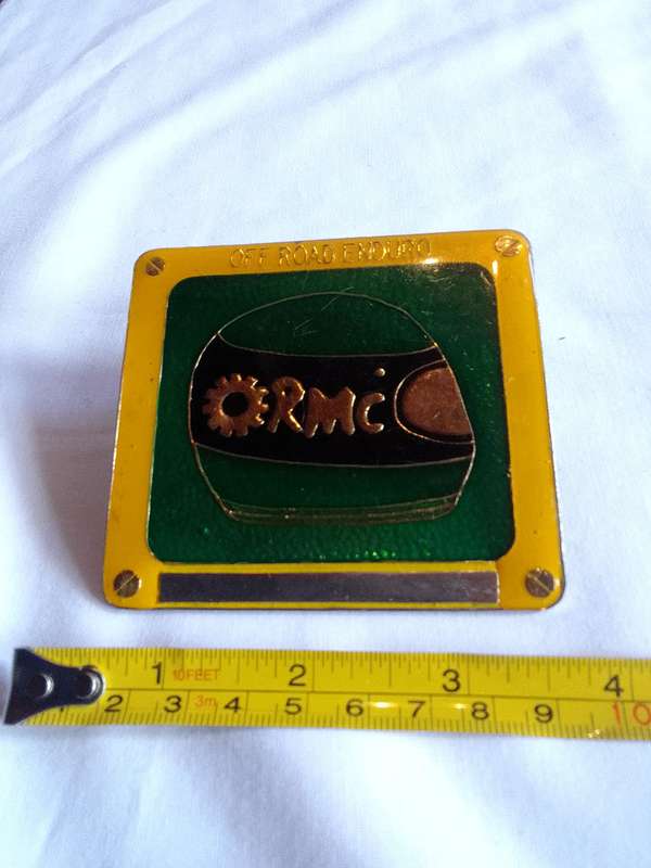 Stunning Green And Yellow Vintage RMC - Off Road Enduro Badge - Good Condition