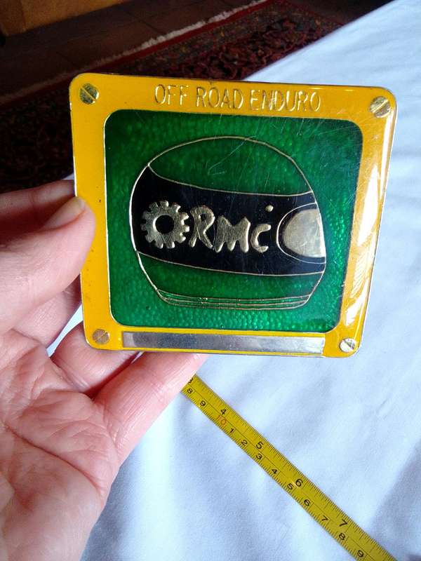 Stunning Green And Yellow Vintage RMC - Off Road Enduro Badge - Good Condition