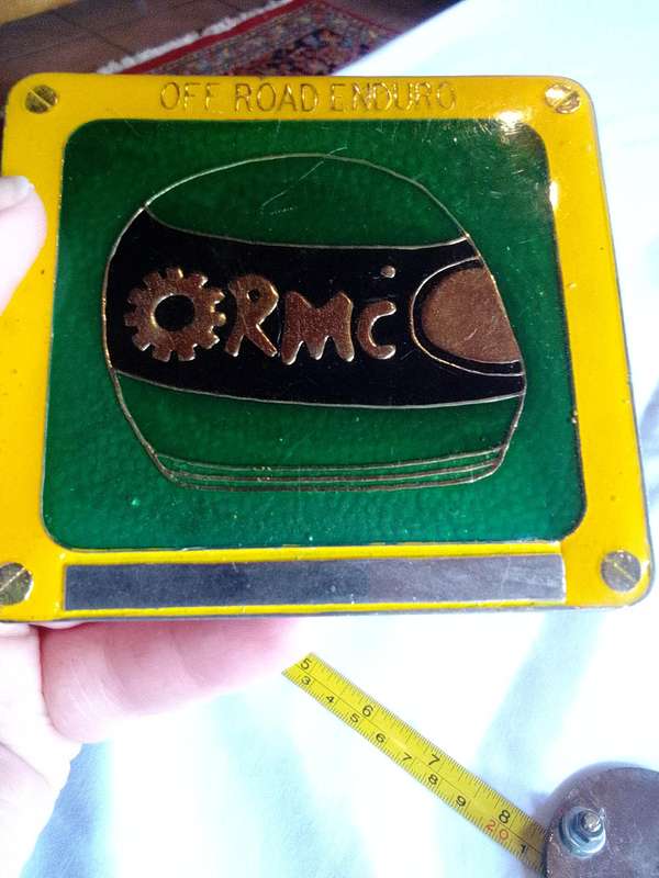 Stunning Green And Yellow Vintage RMC - Off Road Enduro Badge - Good Condition