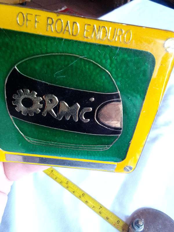 Stunning Green And Yellow Vintage RMC - Off Road Enduro Badge - Good Condition