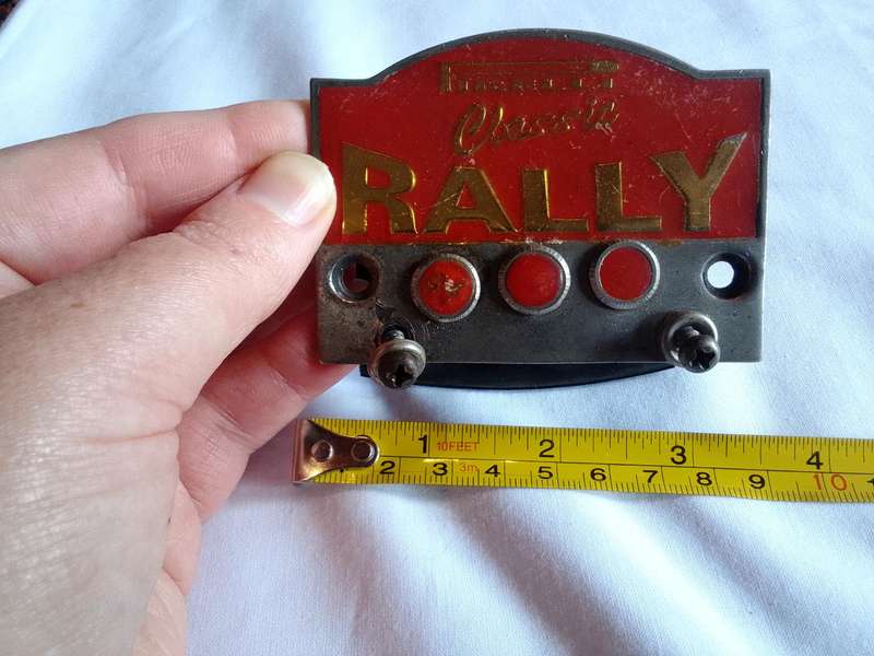 Stunning Red Vintage Pirelli Classic Rally Badge - Good Condition