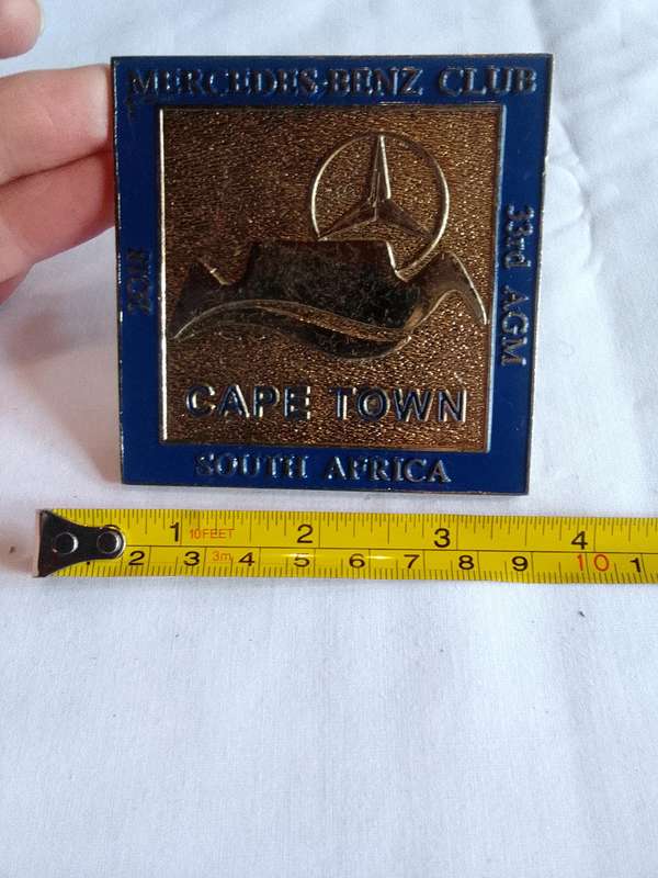 Mercedes -Benz Club 2018 Of SA Cape Town 33rd AGM Badge - Good Condition
