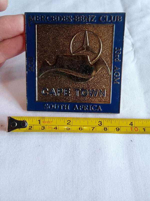 Mercedes -Benz Club 2018 Of SA Cape Town 33rd AGM Badge - Good Condition