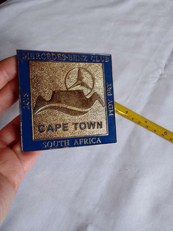 Mercedes -Benz Club 2018 Of SA Cape Town 33rd AGM Badge - Good Condition
