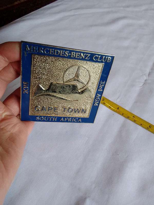Mercedes -Benz Club 2018 Of SA Cape Town 33rd AGM Badge - Good Condition