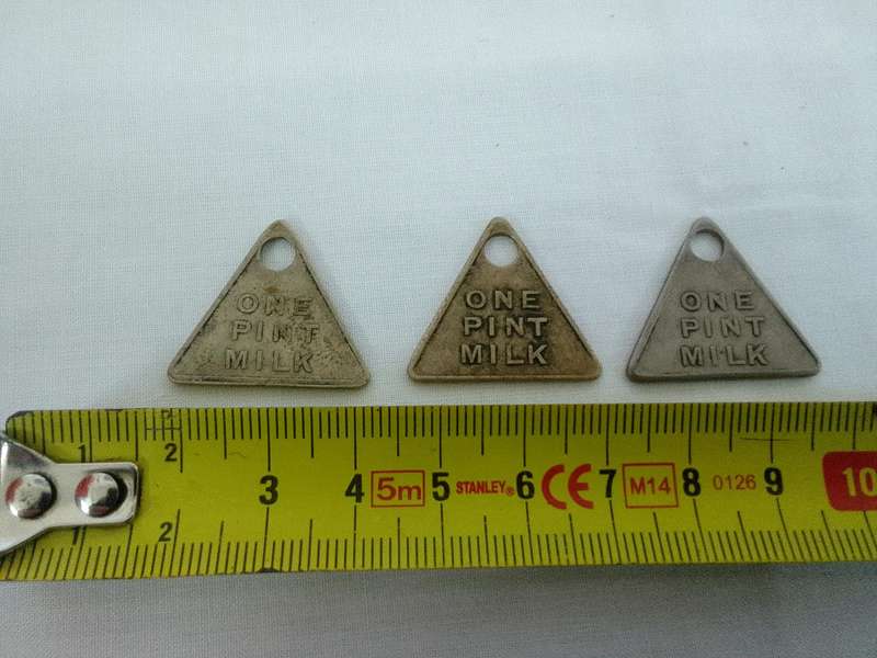 3 x E.L. Model Dairy One Pint Milk Nickel Token Listed Hearn's Item (2009) 366e Pg175-Bidding On One