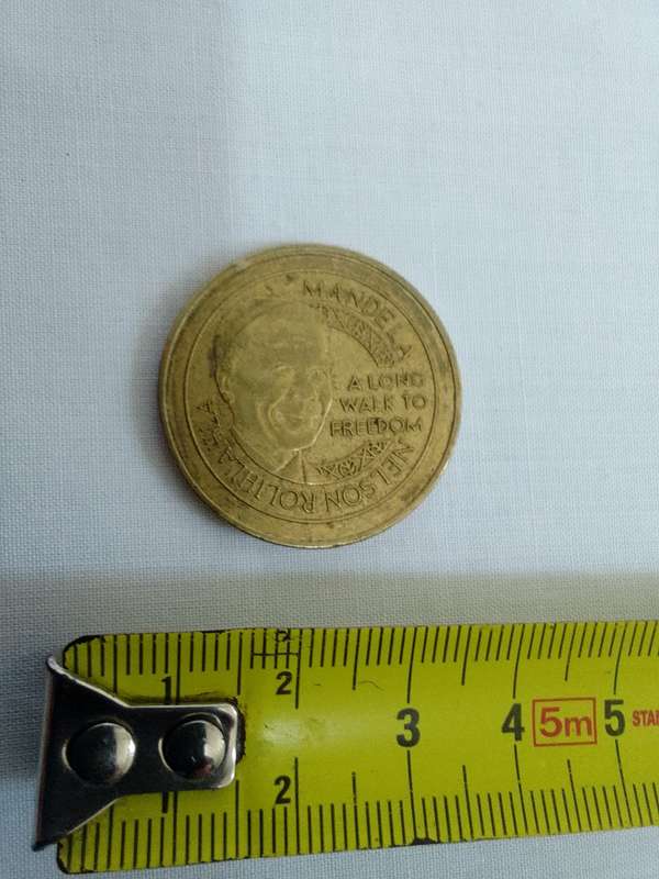 Vintage Scoin Shop 2013 Nelson Mandela `A Long Walk To Freedom` Brass Advertising Token 29.9 mm