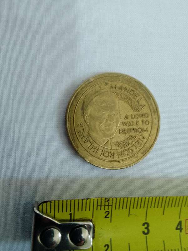 Vintage Scoin Shop 2013 Nelson Mandela `A Long Walk To Freedom` Brass Advertising Token 29.9 mm