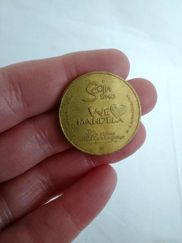 Vintage Scoin Shop 2013 Nelson Mandela `A Long Walk To Freedom` Brass Advertising Token 29.9 mm