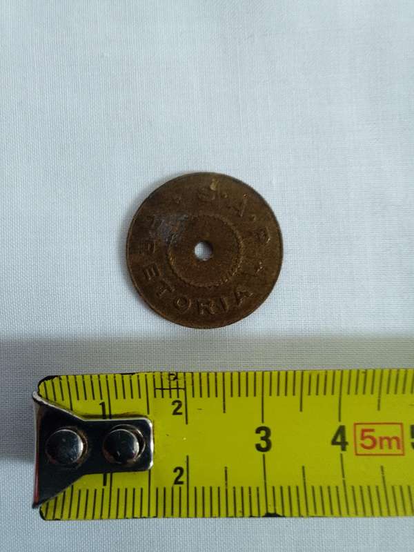 Very Rare South African Police - Pretoria - Canteen Token - Hern's Hanbook - Number 566a