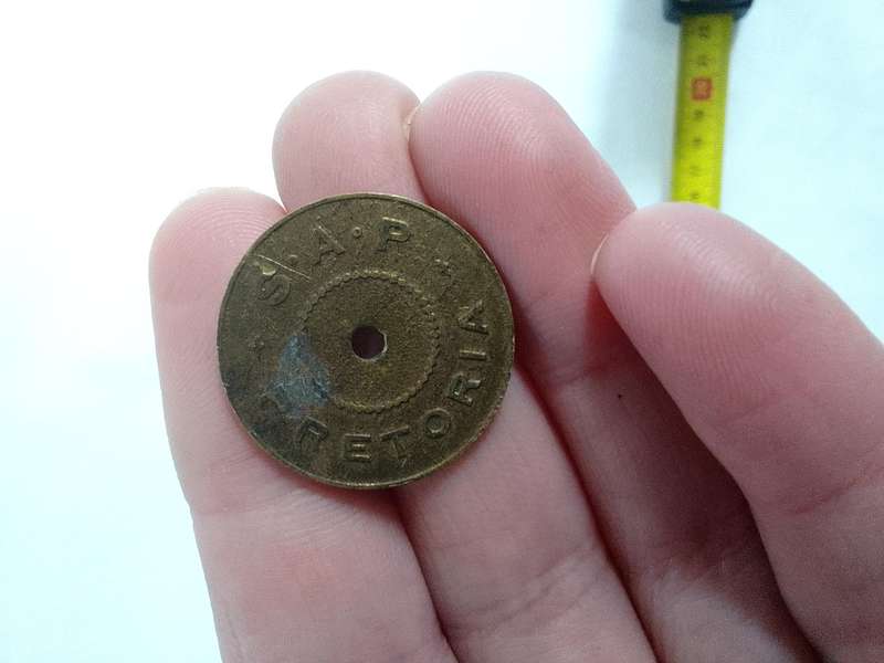 Very Rare South African Police - Pretoria - Canteen Token - Hern's Hanbook - Number 566a