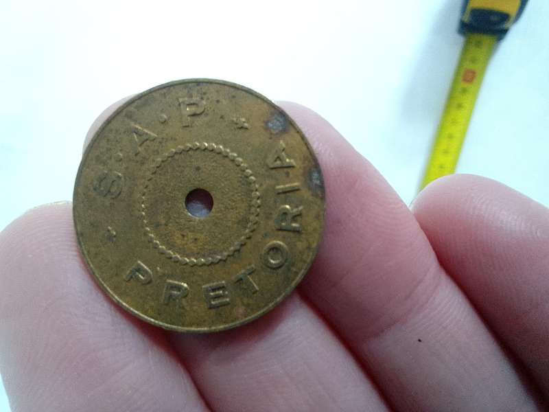 Very Rare South African Police - Pretoria - Canteen Token - Hern's Hanbook - Number 566a