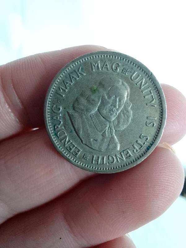 Silver South Africa 1961 - 10 Cent Coin -Eendrag Maak Mag / Unity Is Strenght - Good Condition