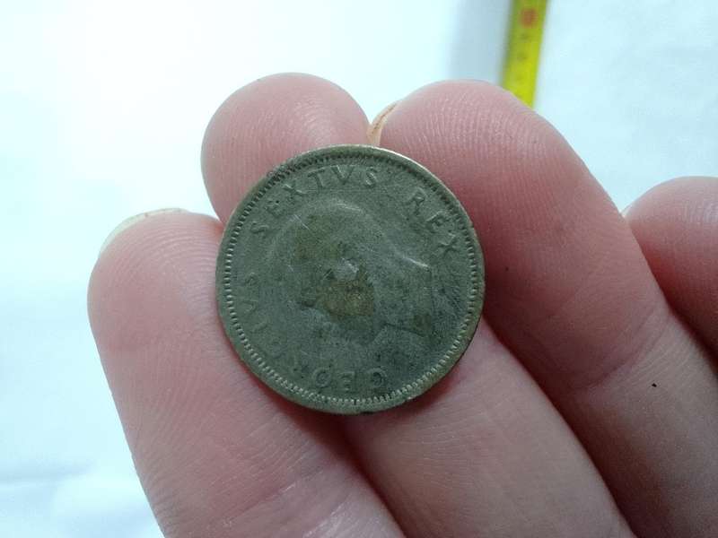 Silver Suid Afrika / South Africa Union Silver Sixpence 1952 -6D Coin - Good Condition
