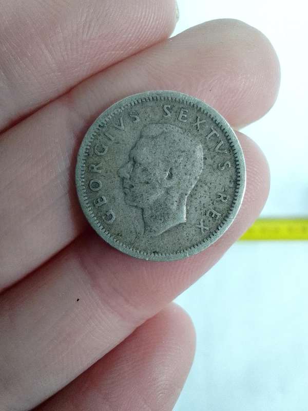 Silver Suid Afrika / South Africa Union Silver Sixpence 1950 -6D Coin - Good Condition