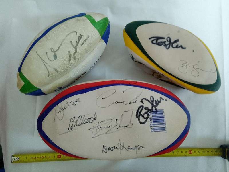 Collection of Signed Rugby Balls By Springbok Rugby Players - See My Description