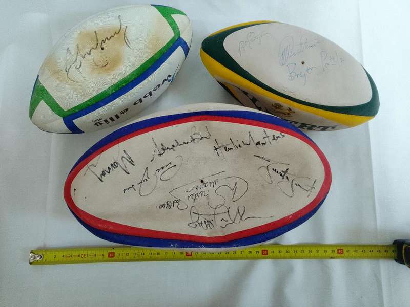 Collection of Signed Rugby Balls By Springbok Rugby Players - See My Description