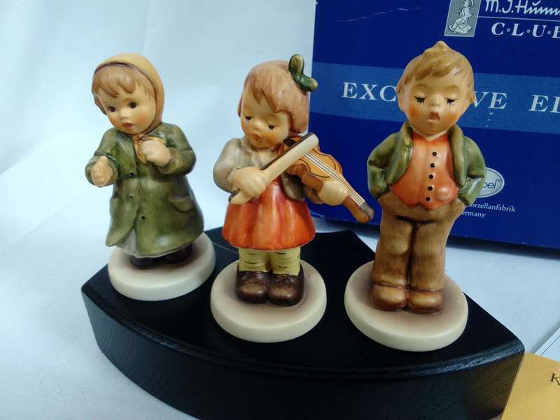 Vintage Hummel Collector's Club Figurine set - Keeping Time, Steadfast Soprano and First Violin
