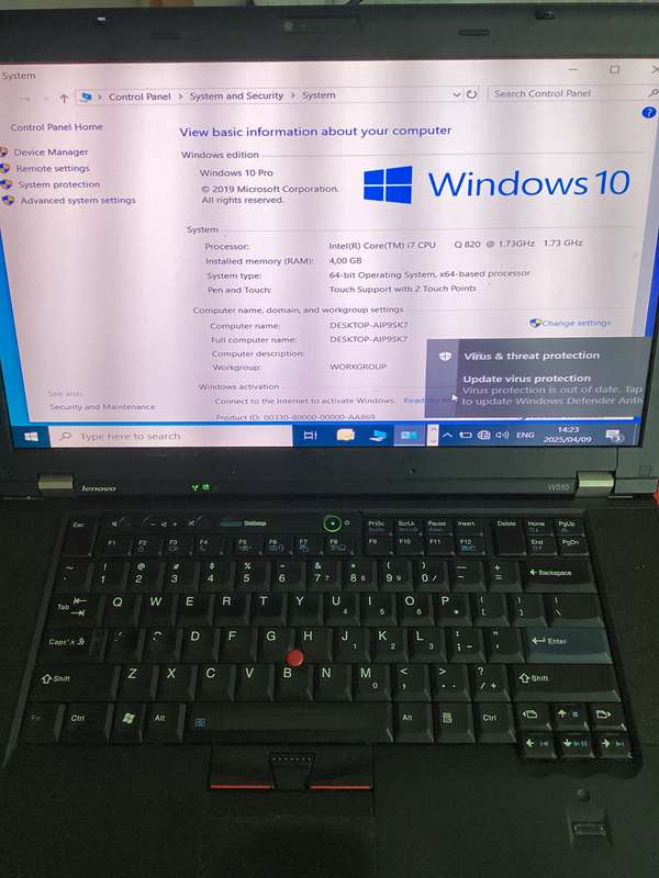 Lenovo w510 i7 q820 laptop