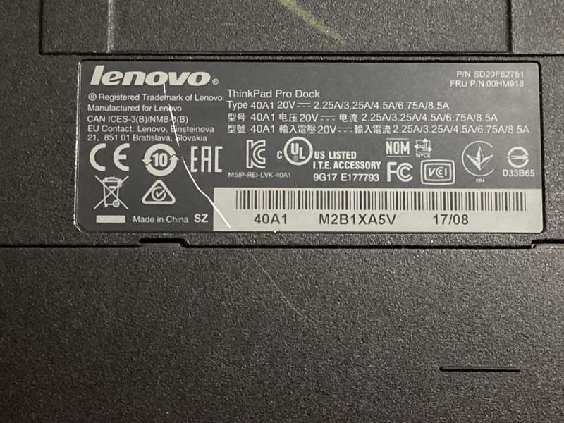 Lenovo Laptop docking 40A1