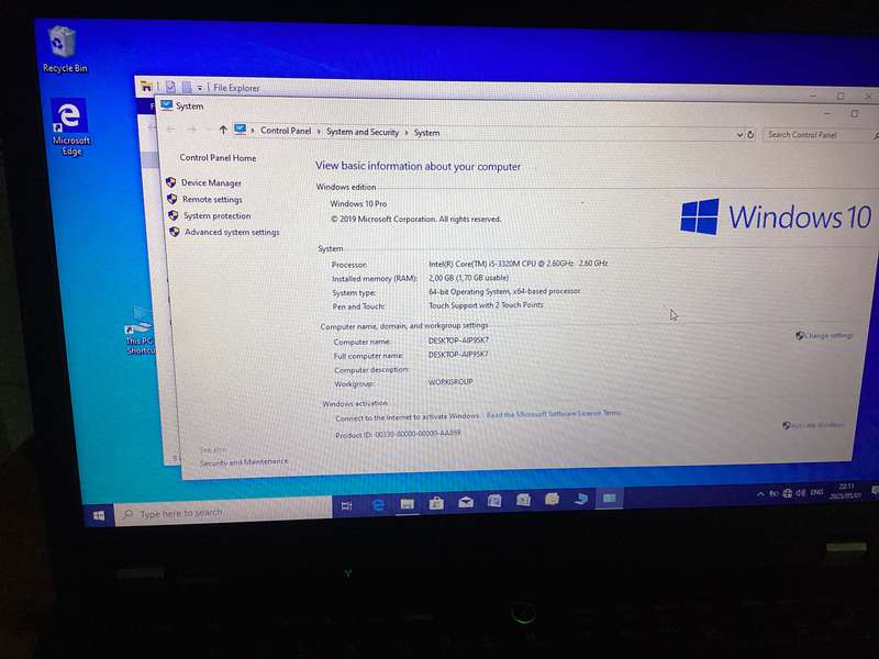 Lenovo laptop t530 i5 3rd Gen for rebuild/spare