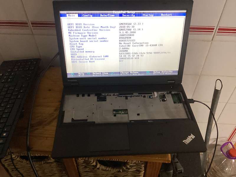 Lenovo laptop t540p i5 4th Gen for rebuild/spare