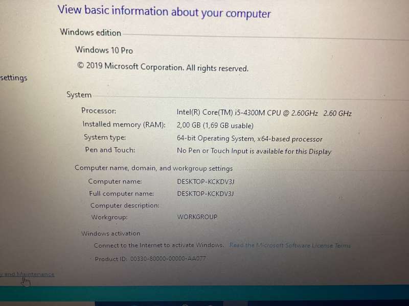 Lenovo 540p i5 4th Gen laptop for spare /repair
