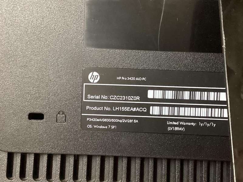 Hp pro 3430 ALL IN ONE PC for spare / repair