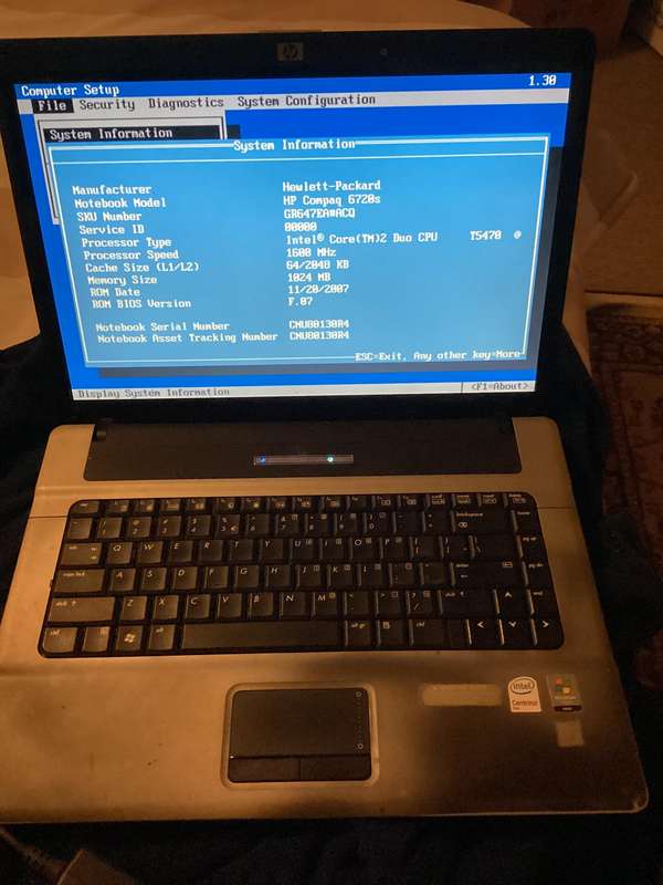 Hp laptop for rebuild/spare
